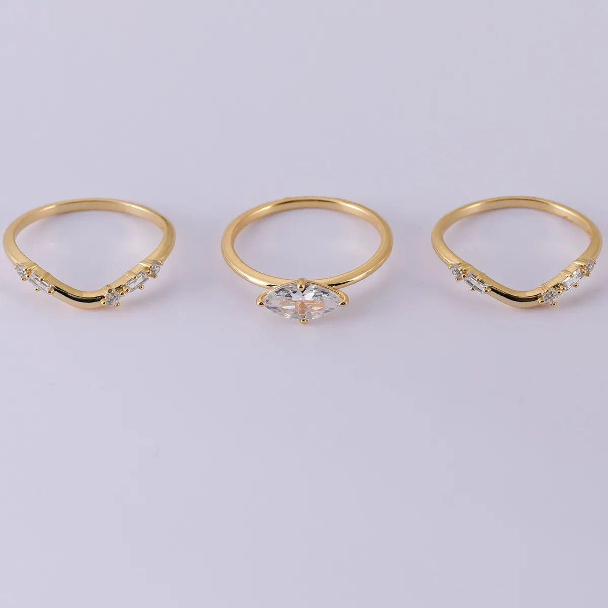 1 Carat Moissanite 925 Sterling Silver 3pcs Ring Set
