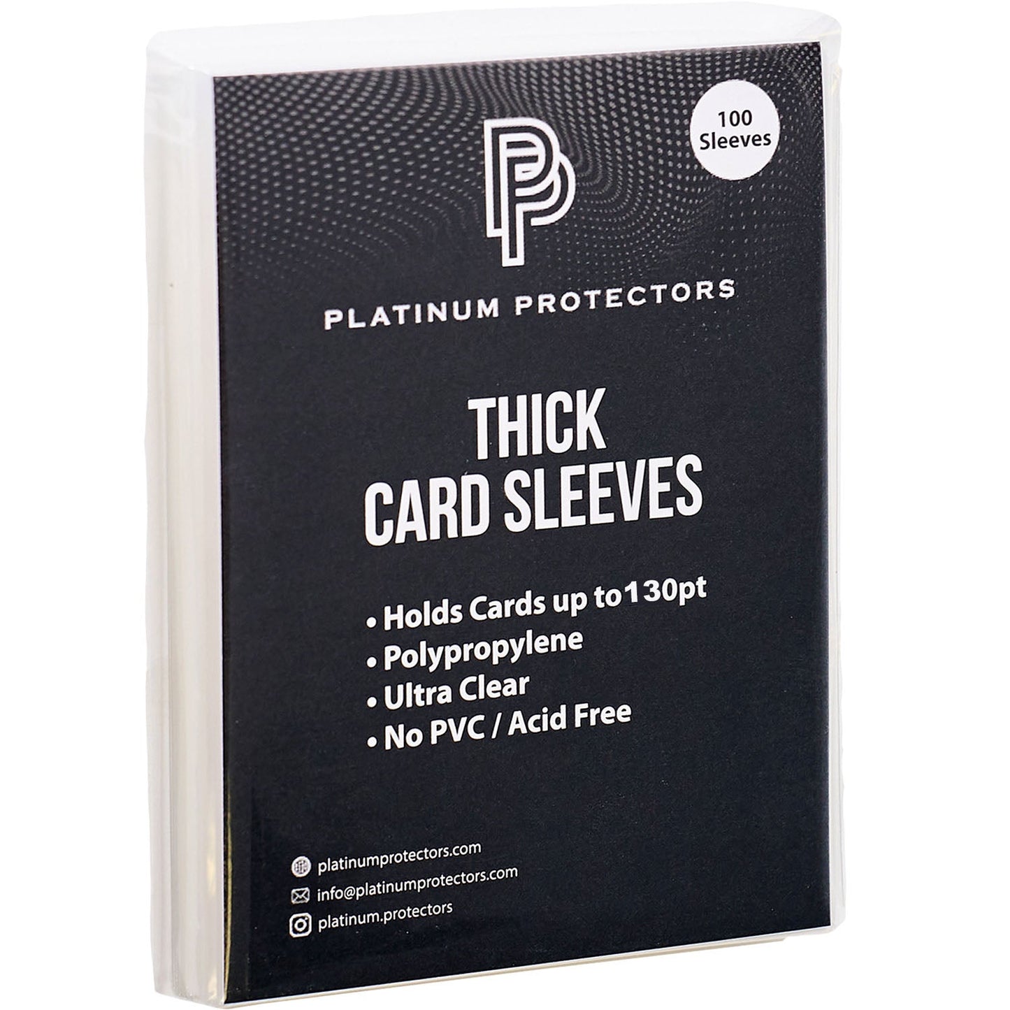 Platinum Protectors Soft Penny Sleeves for Thick Cards 130pt - 100 Pack