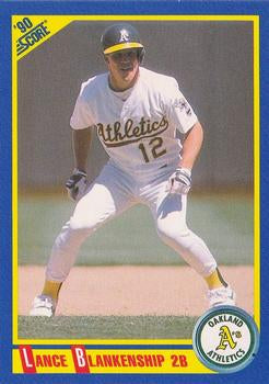 1990 Score Lance Blankenship #536 Oakland Athletics