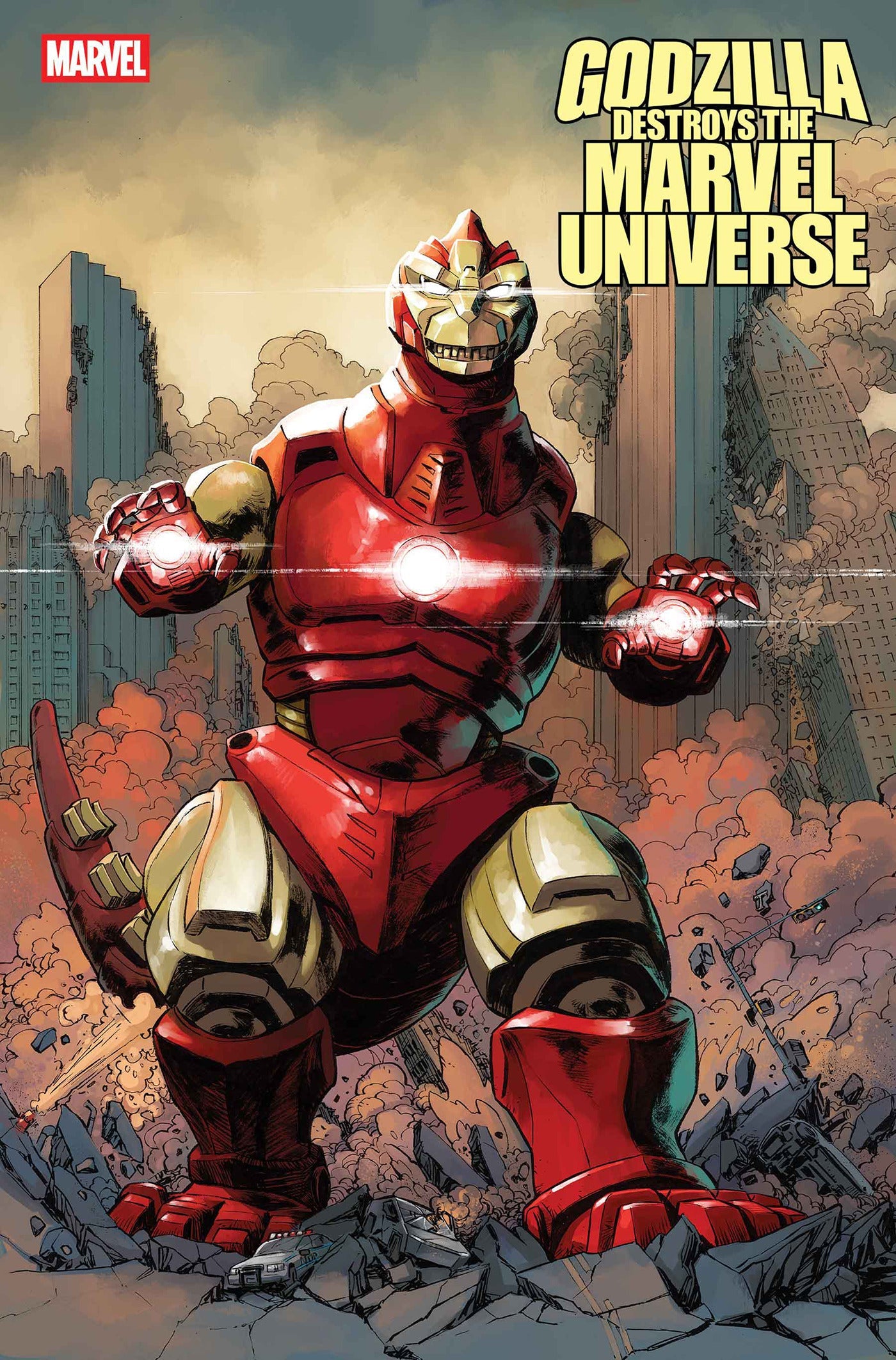 Godzilla Destroys The Marvel Universe #3 B Dave Wachter Marvelized Iron Man-Zilla Variant (09/24/2025) Marvel