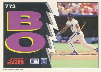 1991 Score Bo Breaker #773 Insert Bo Jackson Kansan City Royals