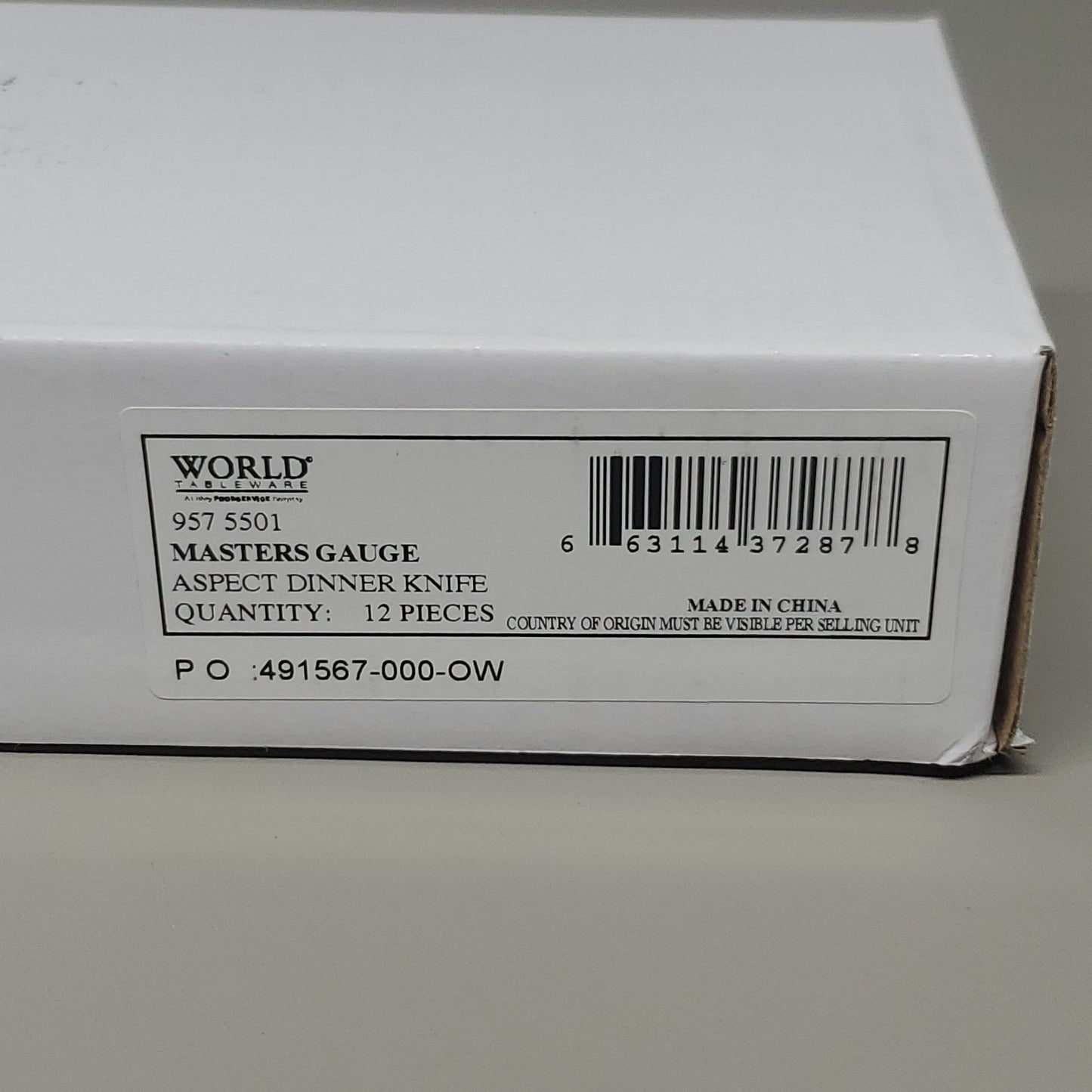 LIBBEY WORLD Tableware 12 Pcs Master's Gauge Aspect Dinner Knives 9-3/8" Dark Gunmetal (New)