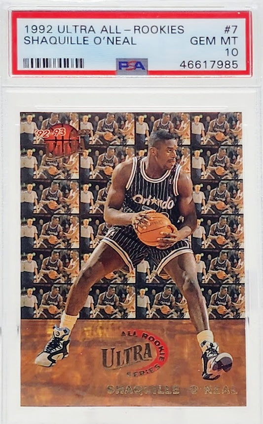 1992 ULTRA ALL-ROOKIES SHAQUILLE O'NEAL #7 PSA GEM 10
