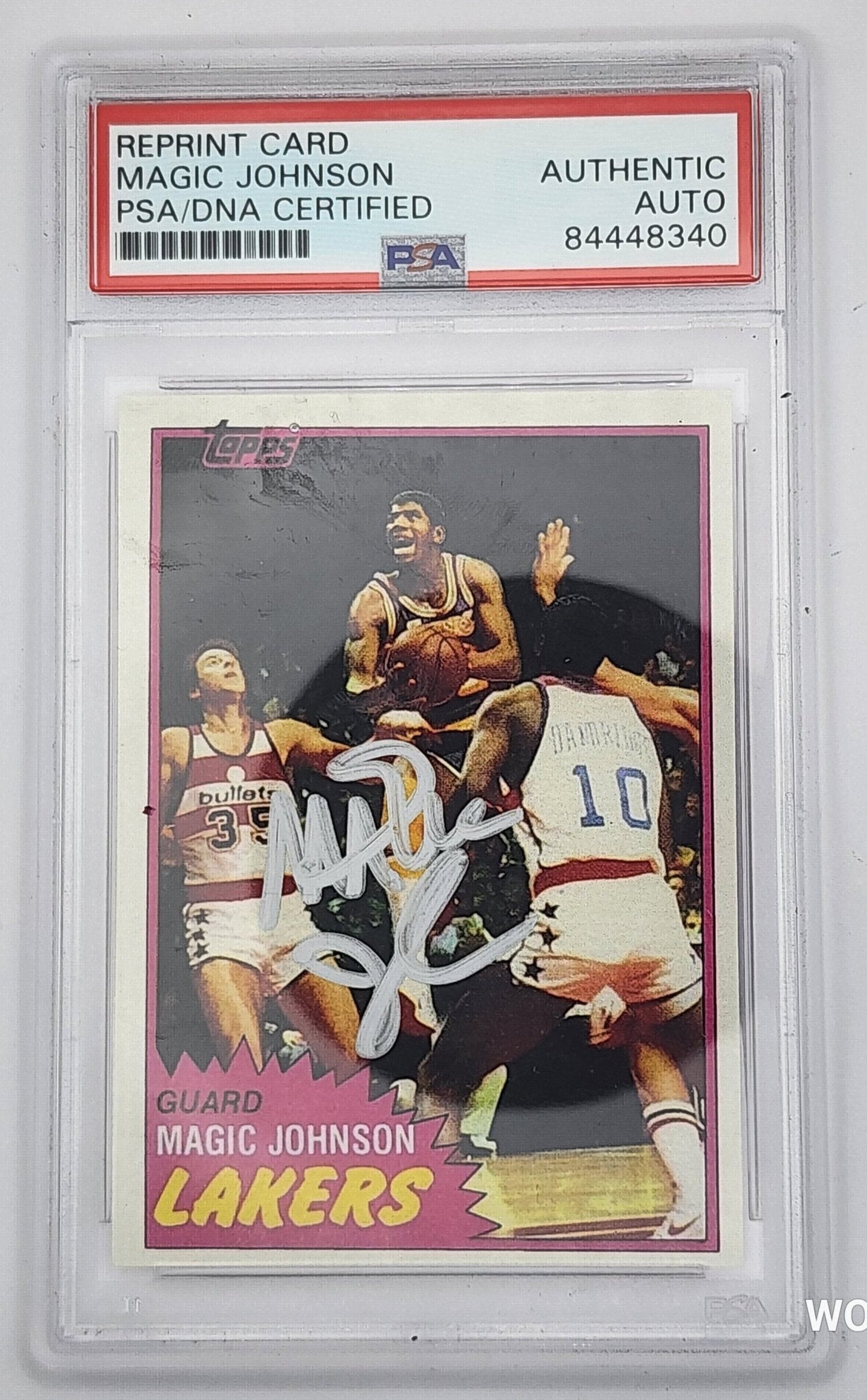 1981 Topps Magic Johnson Auto #21 PSA Auto Authentic