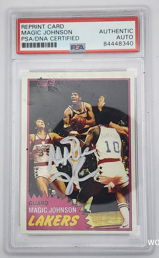 1981 Topps Magic Johnson Auto #21 PSA Auto Authentic