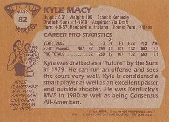 1981-82 Topps Phoenix Suns Kyle Macy #W82