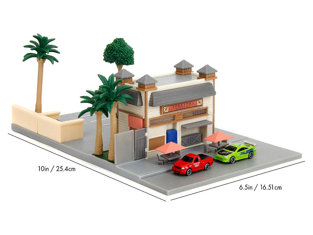 The Fast and the Furious Nano Scene Toretto's Cafe Diorama Set