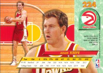 1992-93 Fleer Ultra Adam Keefe RC #224 Atlanta Hawks