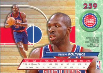1992-93 Fleer Ultra Olden Polynice #259 Detroit Pistons