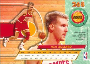 1992-93 Fleer Ultra Matt Bullard #268 Houston Rockets