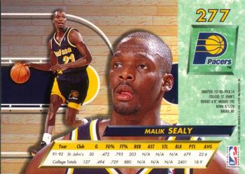 1992-93 Fleer Ultra Malik Sealy RC #277 Indiana Pacers