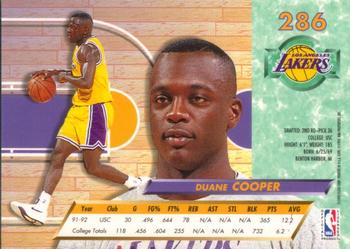1992-93 Fleer Ultra Duane Cooper RC #286 Los Angeles Lakers