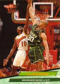 1992-93 Fleer Ultra Blue Edwards  #298 Milwaukee Bucks