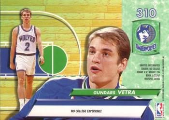 1992-93 Fleer Ultra Gundars Vetra RC #310 Minnesota Timberwolves