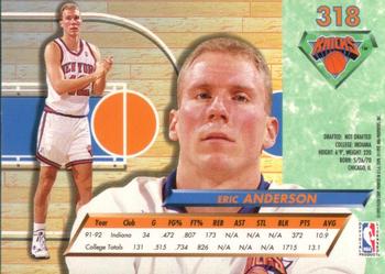 1992-93 Fleer Ultra Eric Anderson RC #318 New York Knicks