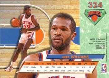 1992-93 Fleer Ultra Herb Williams  #324 New York Knicks