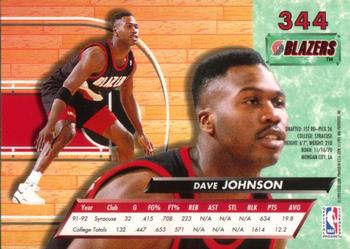 1992-93 Fleer Ultra Dave Johnson  #344 Portland Trail Blazers