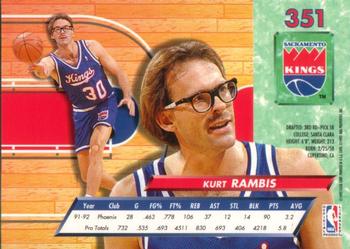 1992-93 Fleer Ultra Kurt Rambis  #351 Sacramento Kings
