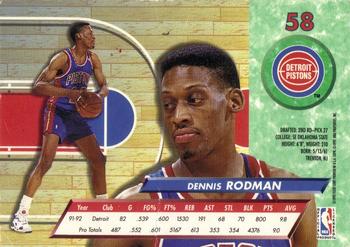 1992-93 Fleer Ultra Dennis Rodman #58 Detroit Pistons