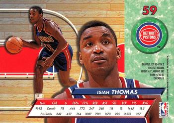 1992-93 Fleer Ultra Isiah Thomas #59 Detroit Pistons
