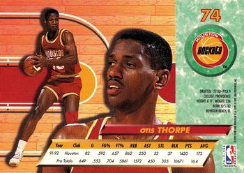 1992-93 Fleer Ultra Otis Thorpe #74 Houston Rockets
