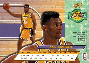 1992-93 Fleer Ultra Elden Campbell #89 Los Angeles Lakers