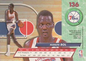 1992-93 Fleer Ultra Manute Bol #136 Philadelphia 76ers