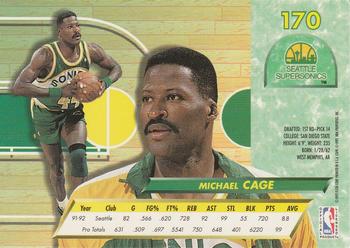 1992-93 Fleer Ultra Michael Cage #170 Seattle SuperSonics