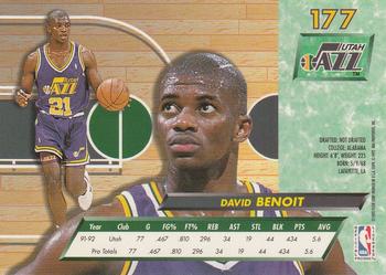 1992-93 Fleer Ultra David Benoit #177 Utah Jazz