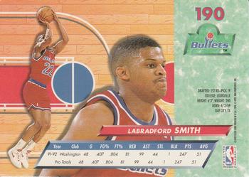 1992-93 Fleer Ultra LaBradford Smith #190 Washington Bullets
