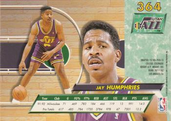 1992-93 Fleer Ultra Jay Humphries  #364 Utah Jazz