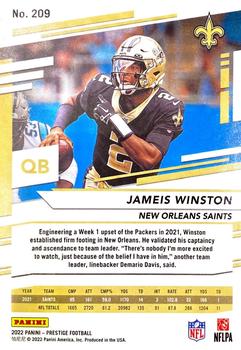 2022 Panini Prestige Base Jameis Winston #209 New Orleans Saints