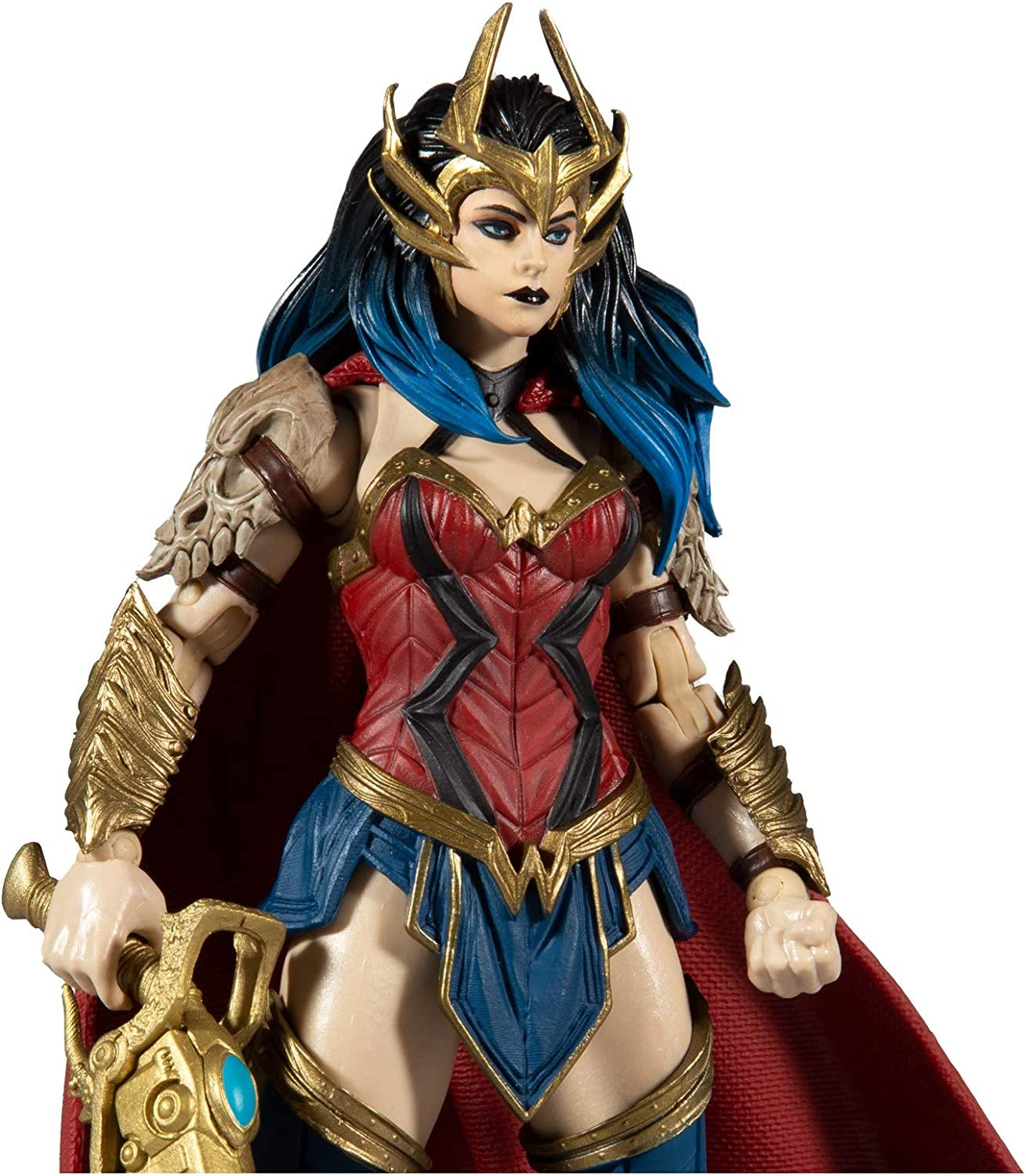 - DC Multiverse Dark Nights: Death Metal Wonder Woman 7" Action Figure with Build-A ‘Darkfather’ Parts and Accessories