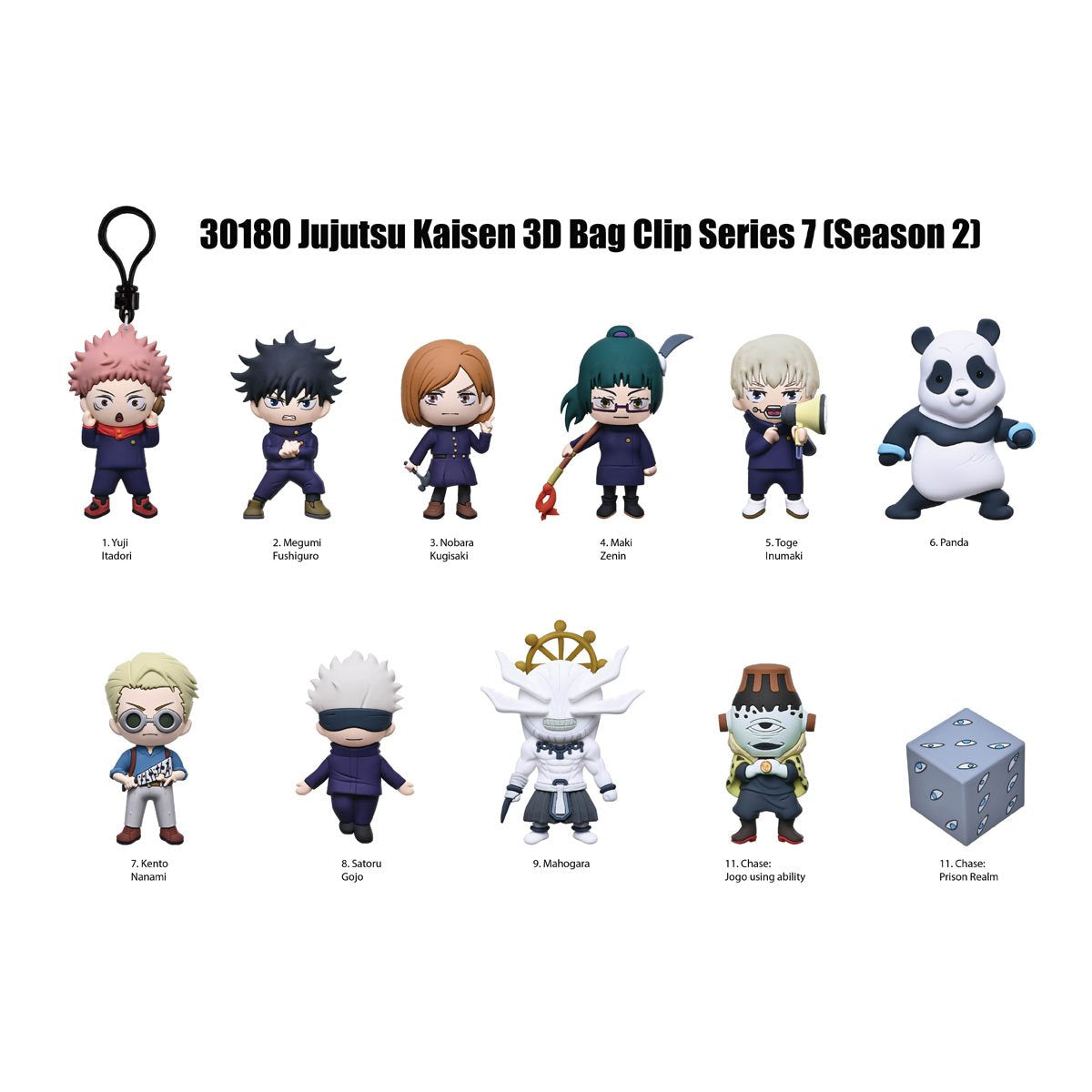 Jujutsu Kaisen 3D Foam Bag Clip, Series 7