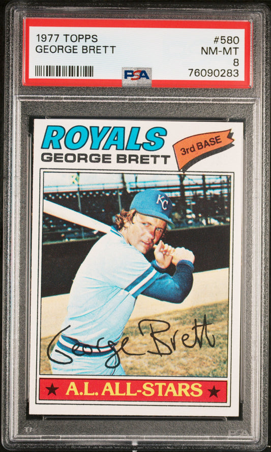 1977 Topps George Brett #580 Kansas City Royals PSA 8 NM-MT