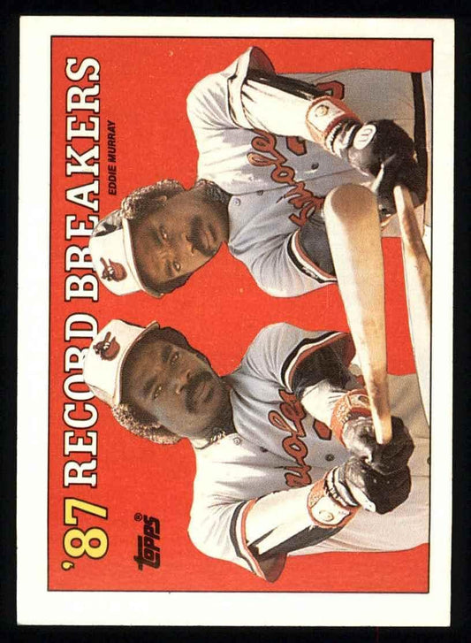 1988 Topps #4b Eddie Murray Record Breakers Baltimore Orioles