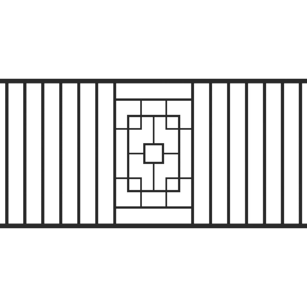 RDI METAL WORKS Excalibur Mosaic Level Rail Panel 6' X 34" Black 73045156 (New)