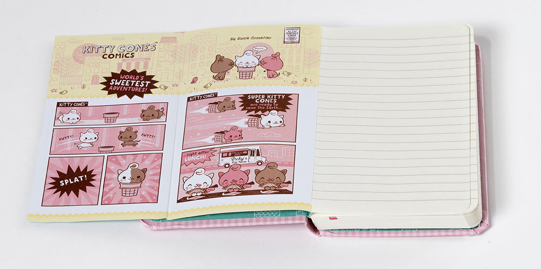 Kitty Cones Ruled Pocket Journal