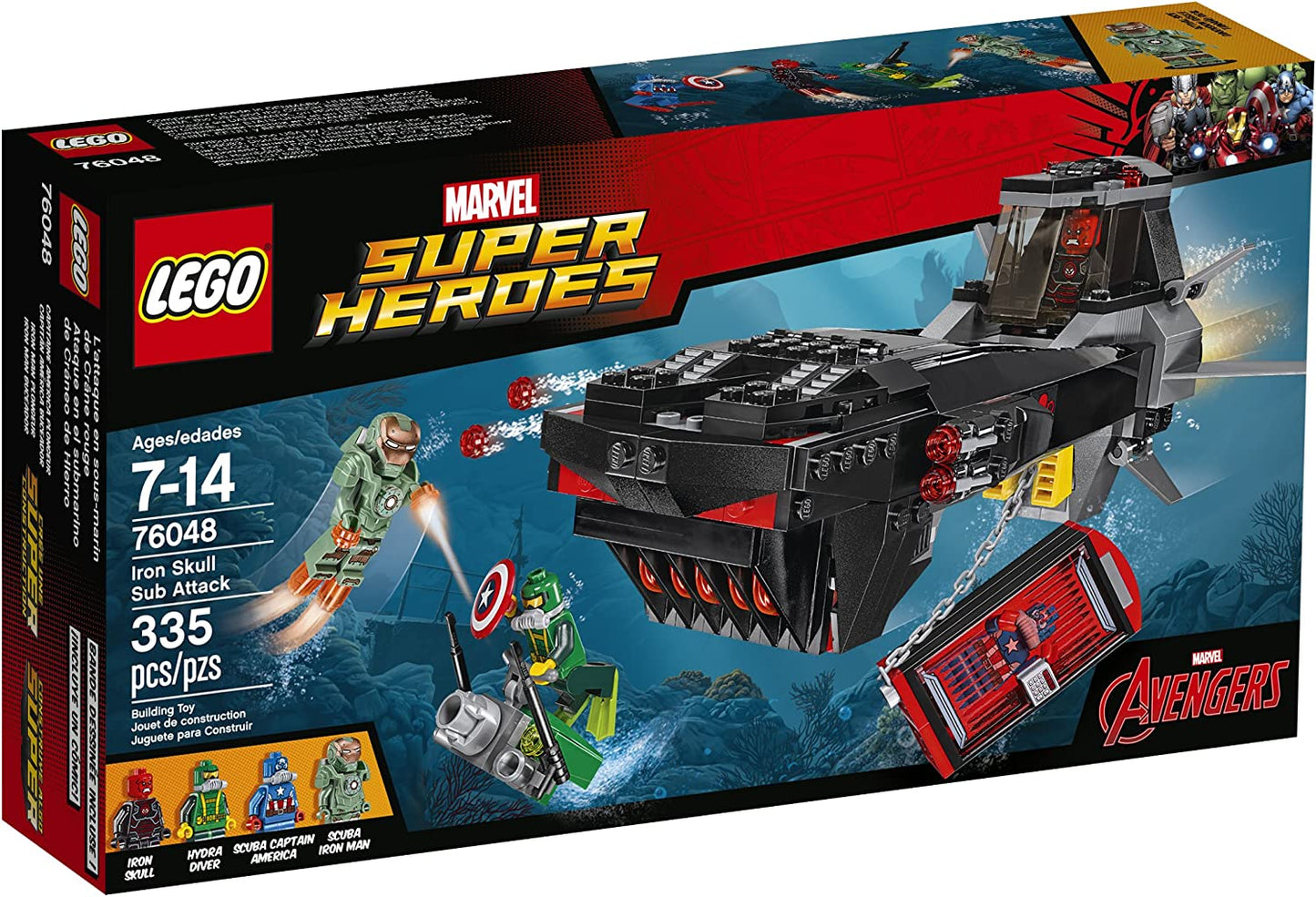 LEGO Super Heroes Iron Skull Sub Attack Building Kit (335 Piece)