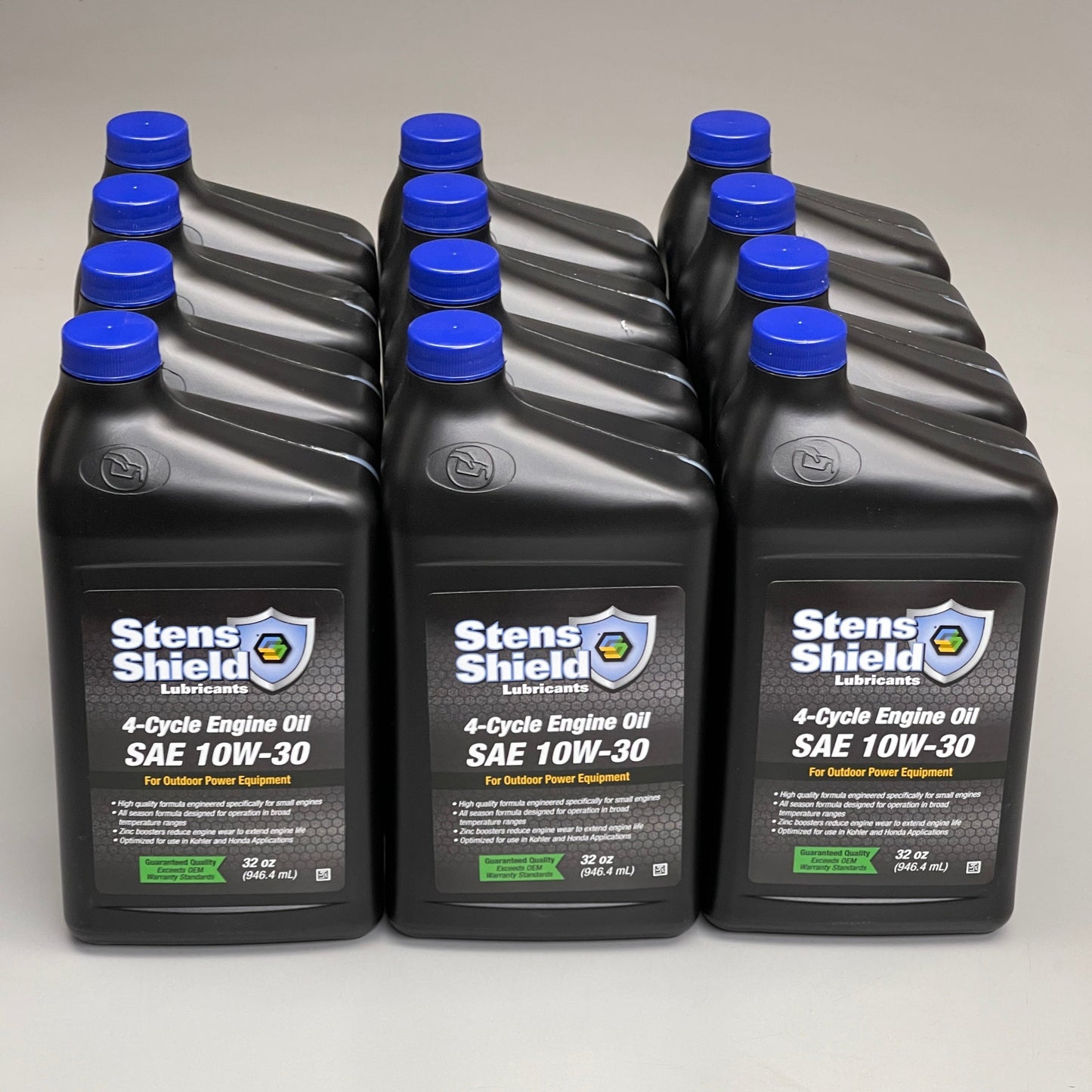 STENS SHIELD 12-PACK! 4-Cycle Engine Oil SAE 10W-30 1 Quart Bottles 770-132 (New)