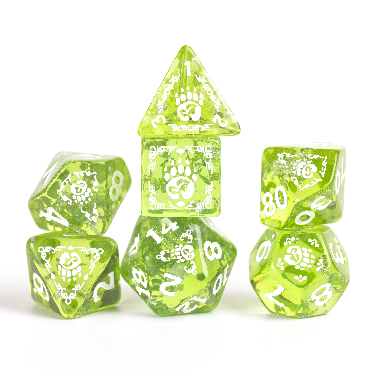 D&D Adventure Dice Set - Druid Edition | Green 15pc Collection