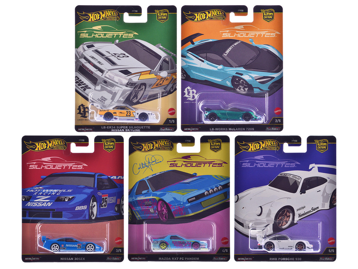 "Silhouettes" 5 piece Set "Car Culture" 2024 Series G Diecast model cars by Hot Wheels-0