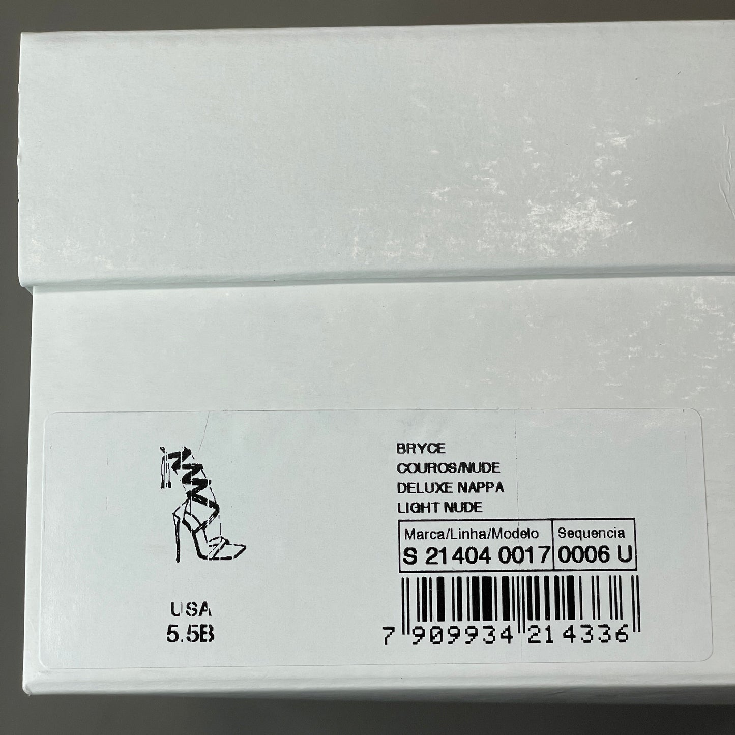 SCHUTZ Bryce Ankle Tie Women's Leather High Heel Sandal Light Nude Sz 5.5B (New)