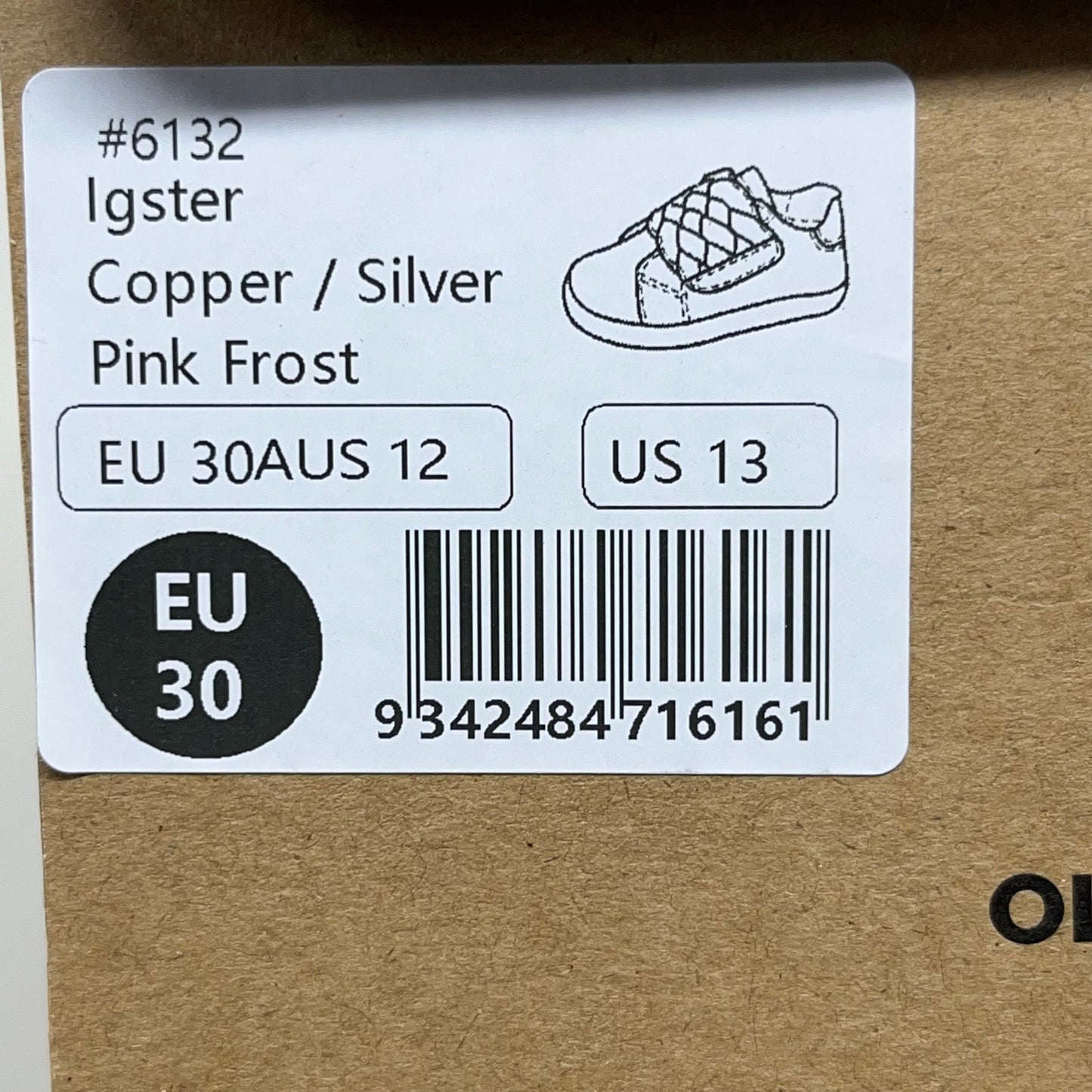 OLD SOLES Igster Sneakers Kid's Leather Shoe Sz 30 US 13 Copper/ Silver/ Pink Frost #6132