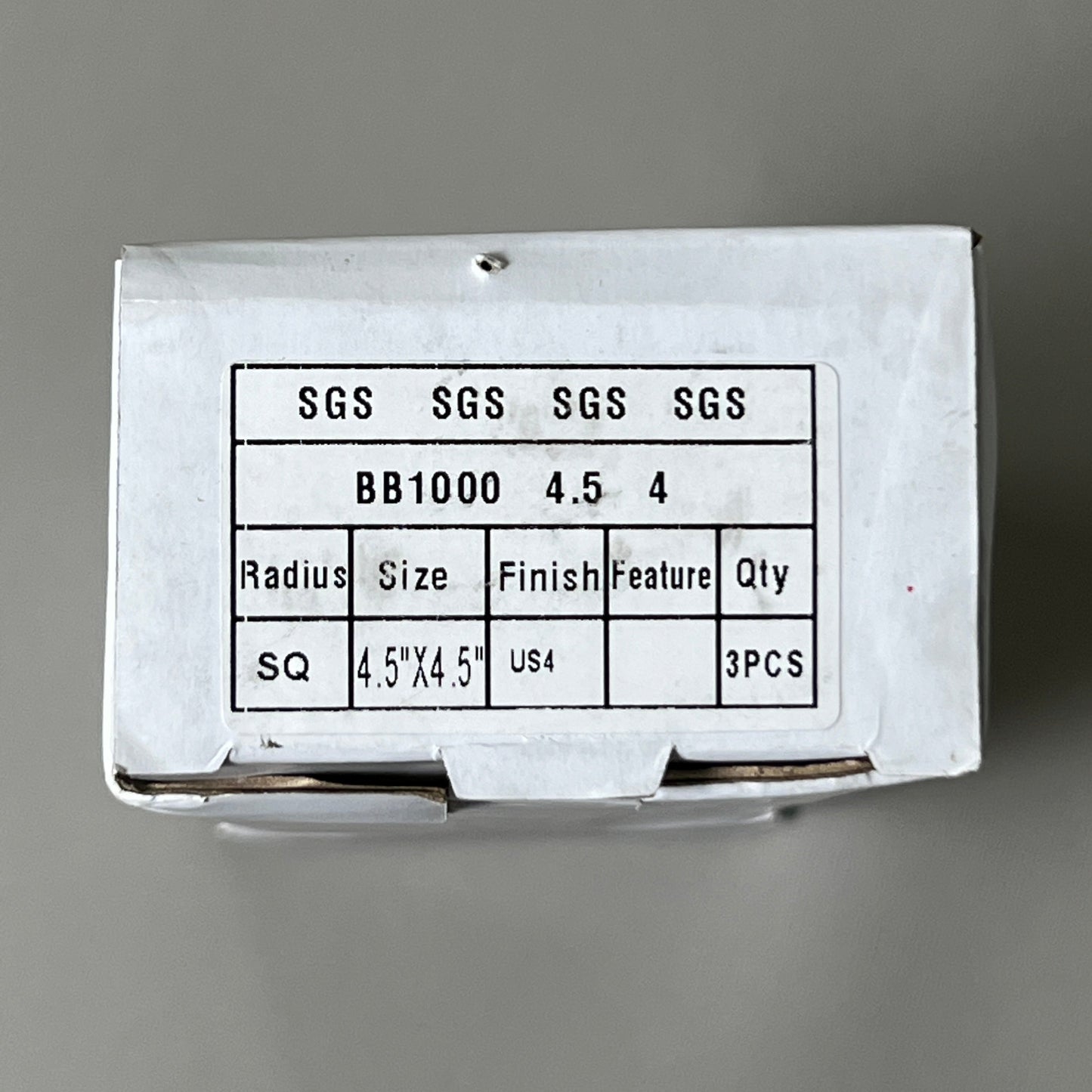 SGS Heavy Duty Commercial Grade Hinge 3-PACK 4.5" x 4.5" Satin Brass BB1000 (new)