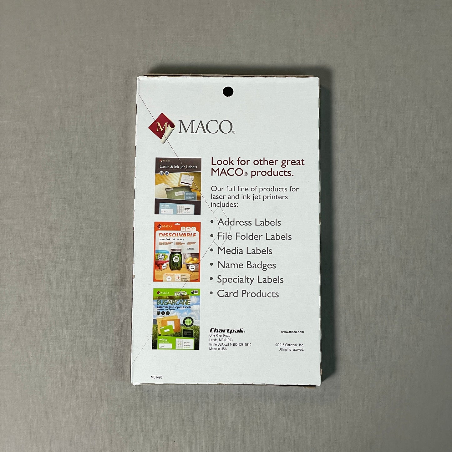 MACO Round WHITE Color-Coding Labels / Dots 3/4” Dia. 1000 Labels MR-1212