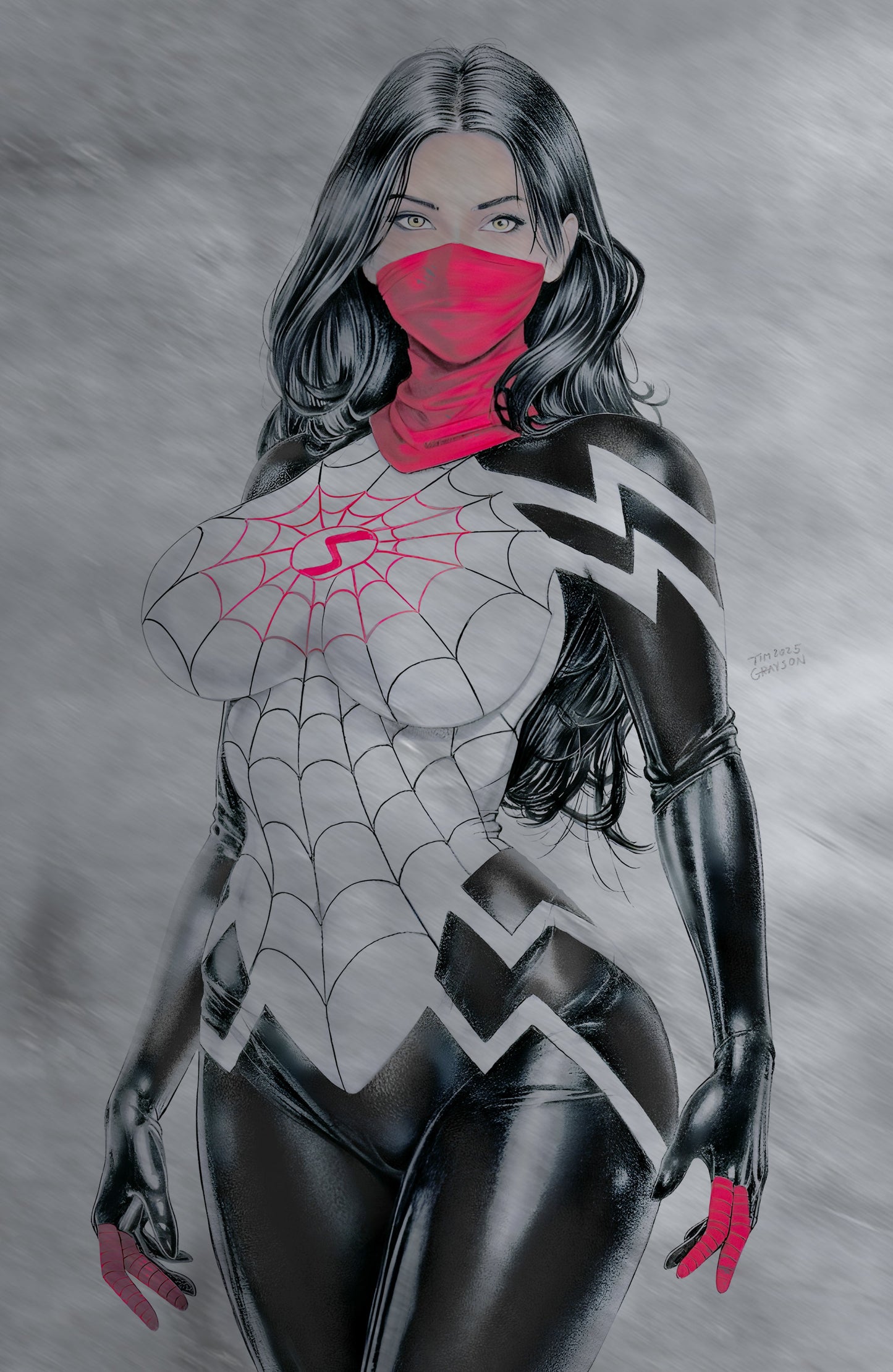 WAIFU CHRONICLES #1 - GHOST SPIDER COSPLAY - TIM GRAYSON COVER A METAL LTD 10