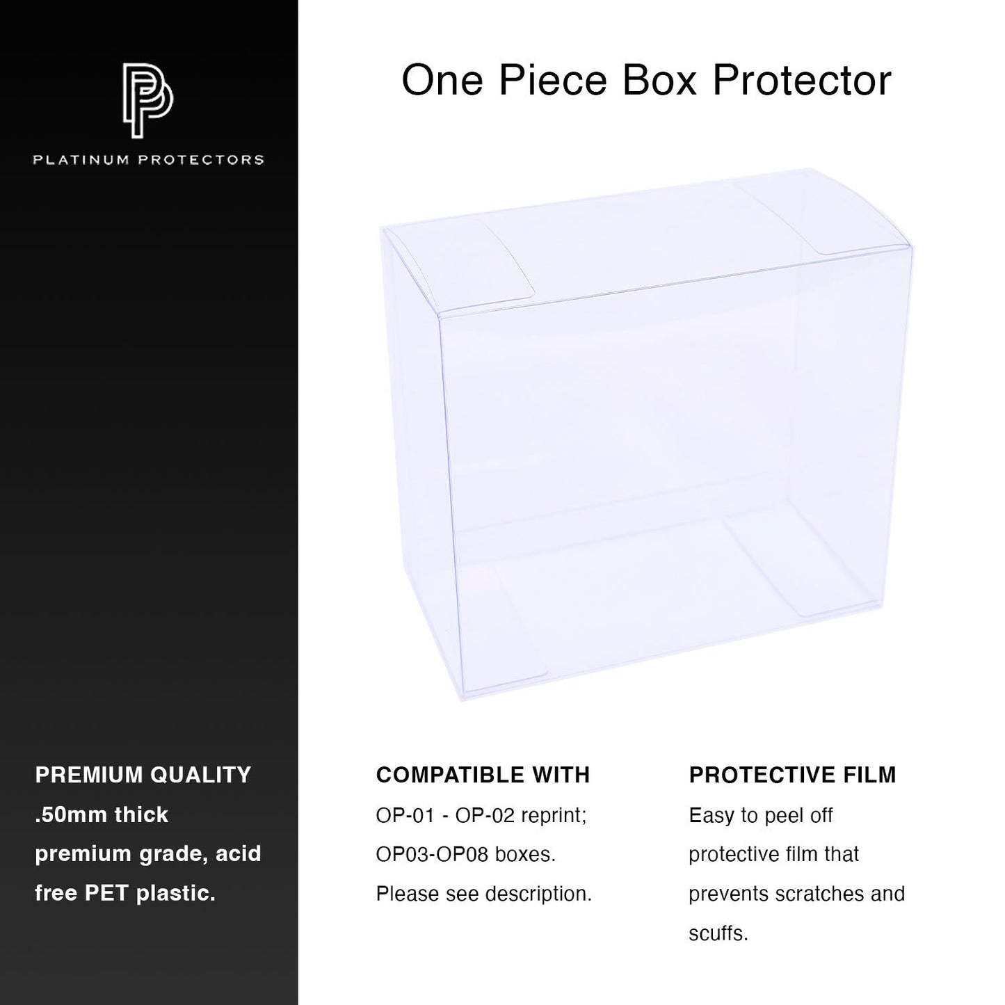 Platinum Protectors for One Piece Booster Boxes OP-01 to OP-08 (01-02 Reprint)