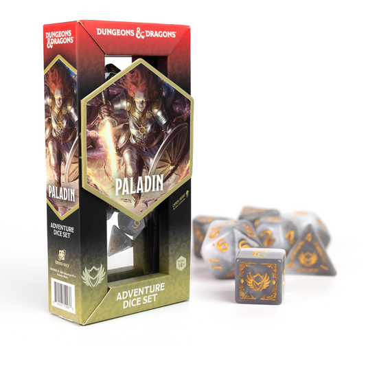 D&D Adventure Dice Set - Paladin Edition | White/Grey 14pc Collection