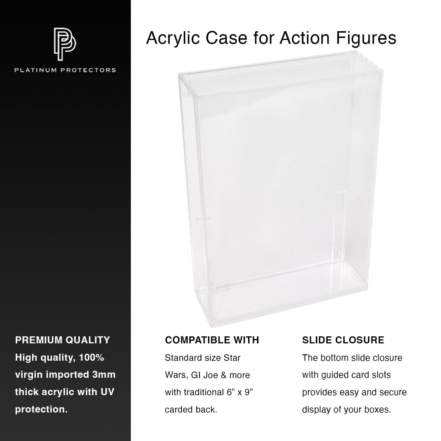 Premium Acrylic Case for Vintage & New Star Wars or GI Joe Carded Figures